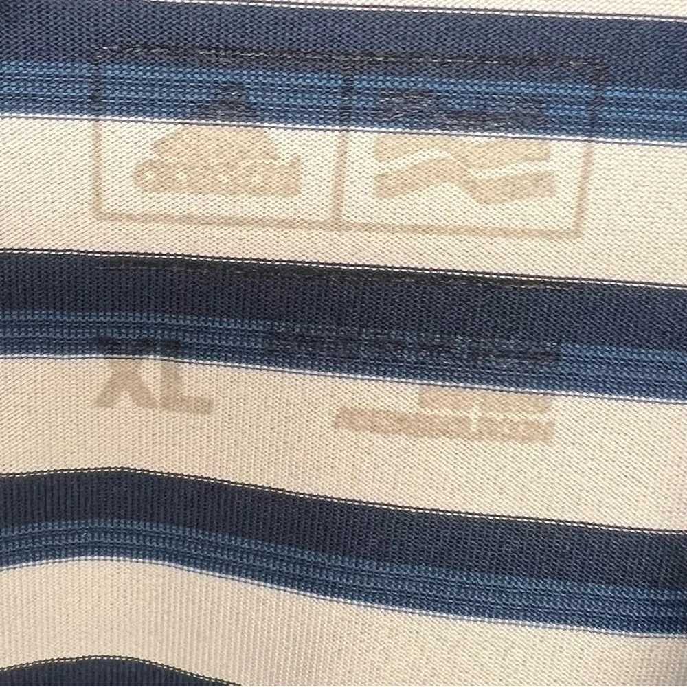 Adidas-PGA,Pro Golf Association,Men's Navy & White Striped Polo Shirt-IL Section